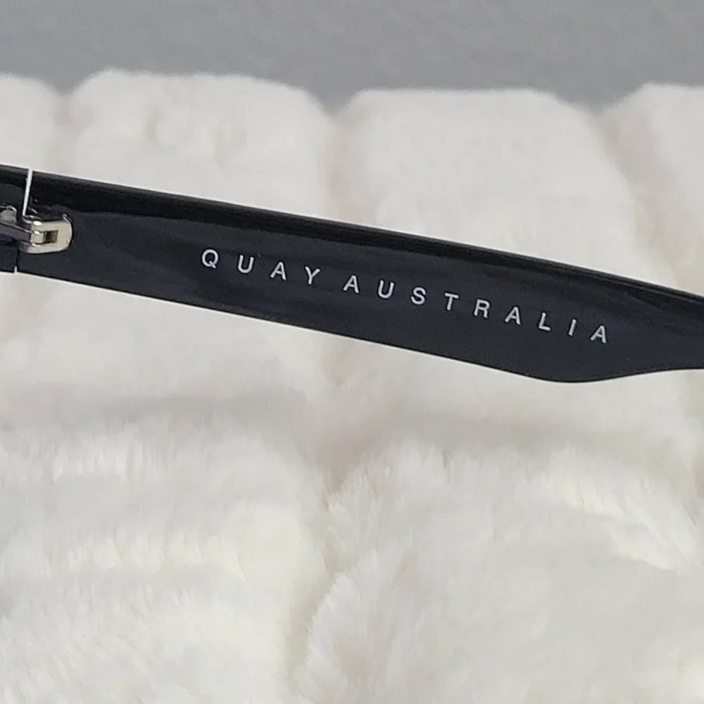 QUAY // ltd ed jlo collab rimless smoke lens rainbow watermark shield sunglasses